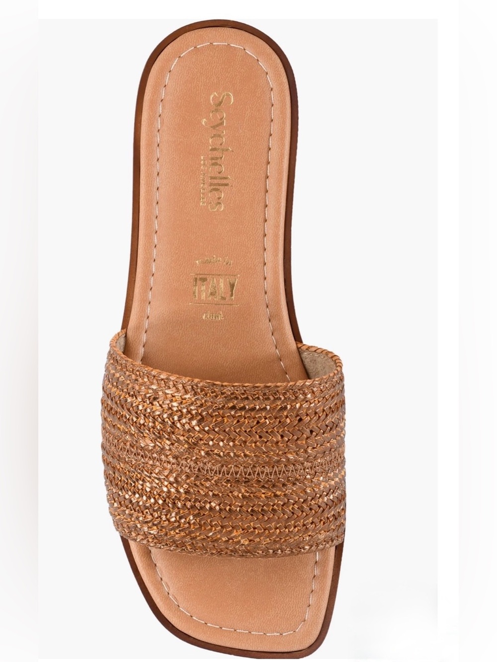 Seychelles Palms Perfection Bronze Braided RaSlide Sandals Made in Italy 8.5